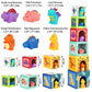 KMTJT Toddlers and Babies Dinosaur Sorting and Stacking Toys Blocks for 1-3 Kids Preschool Learning, Numbers Nesting Boxes Monte
