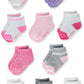 Hanes baby girls Lightweight Ez Sort Ankle Socks, 10-pair Pack Socks, Assorted, 2-3T US