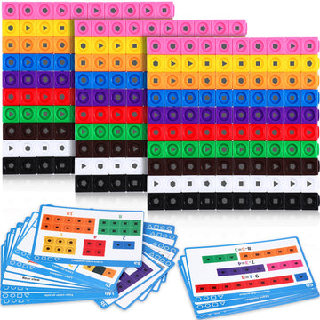Libima 318 Pcs Math Counting Cubes Building Cubes Set with Stem Cards Linking Cubes Counting Blocks Manipulatives Math Preschool