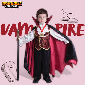 Spooktacular Creations Halloween Gothic Vampire Costume Kids, Deluxe Halloween Vampire Costumes for Dress Up, Role Play