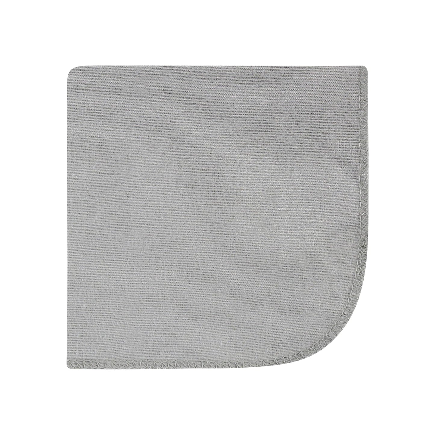 Hudson Baby Unisex Baby Flannel Cotton Washcloths 10-Pack, Farm Friends Grey, One Size