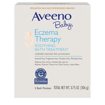 Aveeno Baby Fragrance Free Soothing Bath Treatment Packets 5 Ea (Pack Of 3)