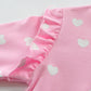 Little Girls Pink Love Heart Shirts Toddler Long Sleeve Sweatshirts Valentines Day Pullover Active Tops 5T