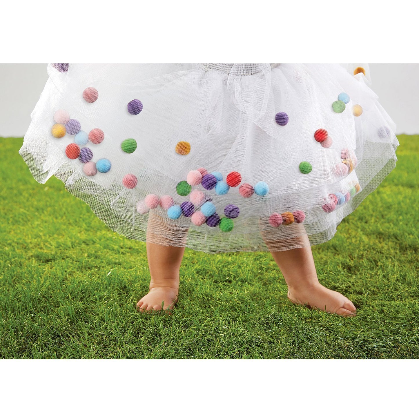 Stephan Baby Baby Girls' Tutu, Floating Pom-Poms, 1 Count (Pack Of 1)