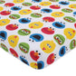 Sesame Street Best Friends Blue, Red, Yellow 4 Piece Toddler Bed Set - Comforter, Fitted Bottom Sheet, Flat Top Sheet, Reversibl