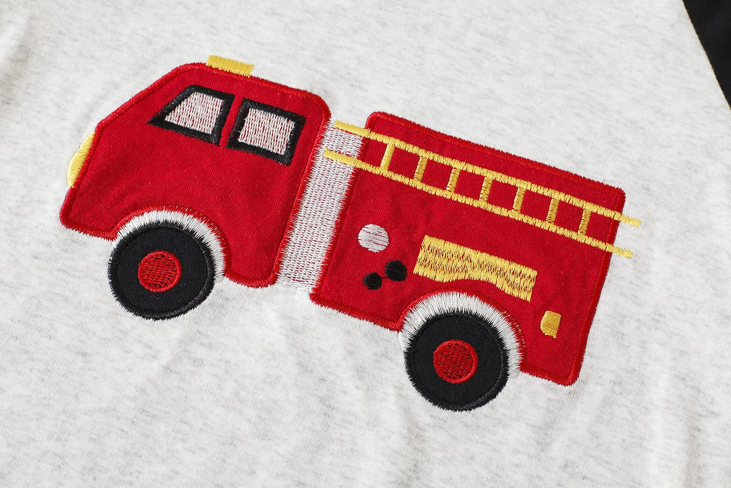 Family Feeling 4 Piece Baby Boys Fire Truck Pajamas Long Sleeve 100% Cotton Toddler Pjs 18-24 Months