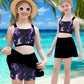 Cutemile Bathing Suit Size 8-9 Girls Jellyfish Swimsuit With Boyshorts Black Tankini Upf 50+ Sleeveless Swimwear 8-9 Years