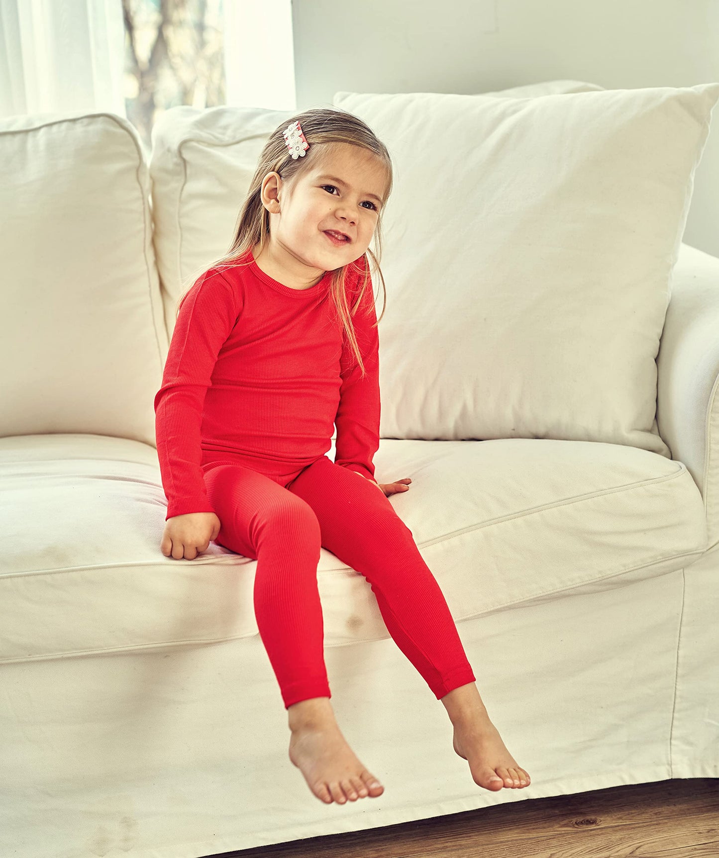 Avauma Baby Boys Girls Pajama Set Kids Toddler Snug Fit Ribbed Sleepwear Pjs For Daily Life Style (10 Years/Red(L))