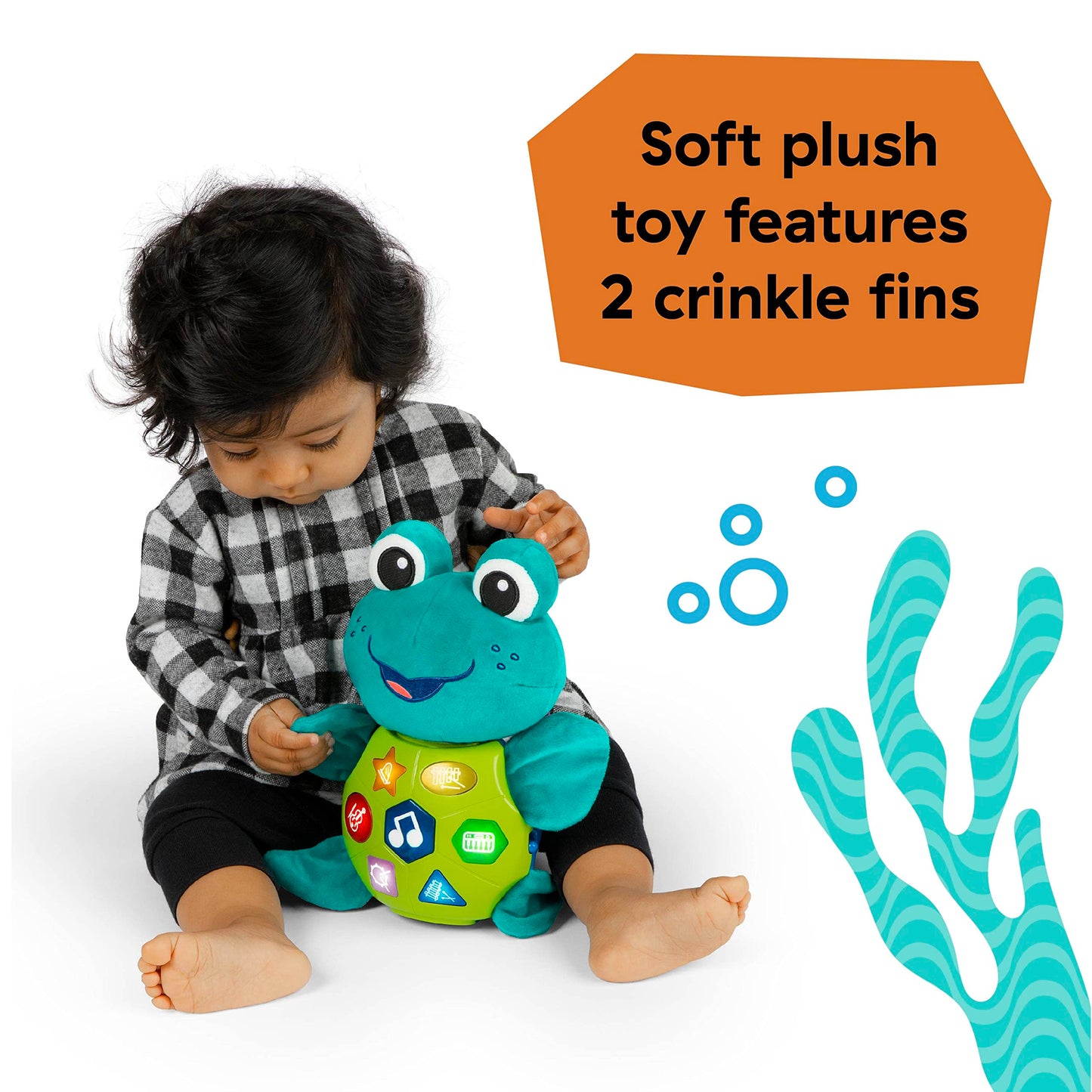 Baby Einstein Ocean Explorers Neptunes Cuddly Plush Composer Musical Discovery Toy, Ages 6 Months and up