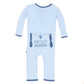 Kickee Pants Baby Boy'S Holiday Fitted Applique Coverall Pants, Pond Proud Brother, 0-3M