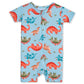 Gerber Unisex Baby Buttery-Soft Short Sleeve With Viscose Made Eucalyptus Romper, Snugosaurous, 12 Months Us