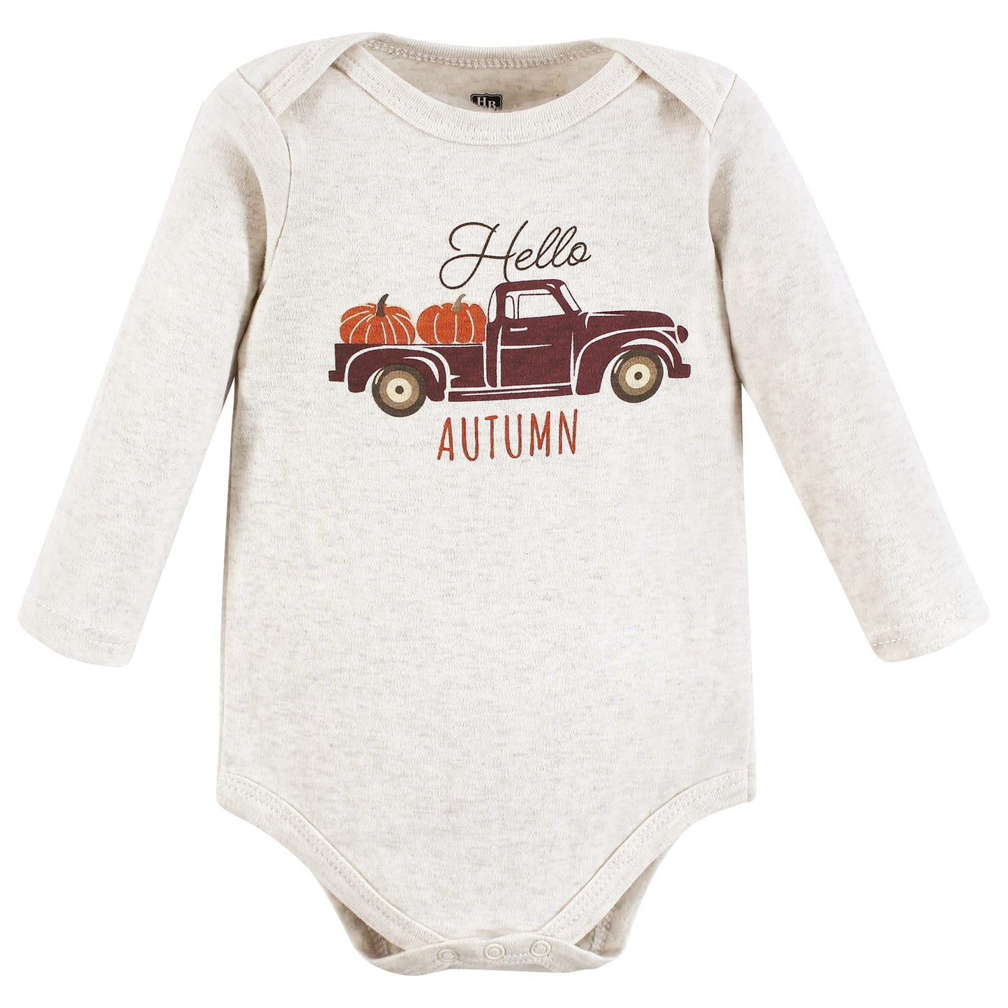 Hudson Baby Unisex Baby Cotton Long-Sleeve Bodysuits Hello Autumn, 6-9 Months