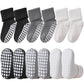 Lanleo Baby Girls Boys Non Slip Socks With Grips Toddler Kids Unisex Warm Thick Cotton Ankle Crew Socks With Grippers 2 Black 2