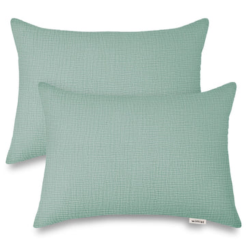 Toddler Pillowcases For 14'X20' Pillow 2 Pack, Muslin Small Toddler Baby Kids Travel Pillow Covers For Boys Girls With Envelop