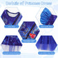 Henzworld Girls Blue Dress Toddler Kids Blue Costume Dress Up For Girls Short Flutter Sleeve Tulle Tutu Dresses Halloween Cospla