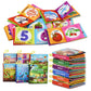 Dr.Rapeti Soft Cloth Books Baby Books Bath Books 6-Pack for Baby Infant Toddler Kids Crinkle Squeaky Washable Chewable Non-Toxic
