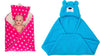 CTMKIDS Baby Wrap with Cushion Cap for Kids 74x84 cm  Pink & Baby Hooded Cum Wrap Blanket for Kids 92x66 cm  Firozi