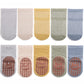 Exegawe Baby Mesh Socks With Non Slip Thin Toddler Anti Skid Crew Socks For Girls Boys 5 Pairs(Blue Multi, M/1-3Y)