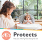Nuby Baby High Chair Cover - Protects From Spills And Crumbs - Water Resistant For Easy Cleanup - Brush Strokes Print