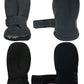 N'Ice Caps Little Kids And Baby Easy-On Sherpa Lined Fleece Mittens - 2 Pair Pack (Black/Charcoal Pack - Infant No Thumbs, 6-18
