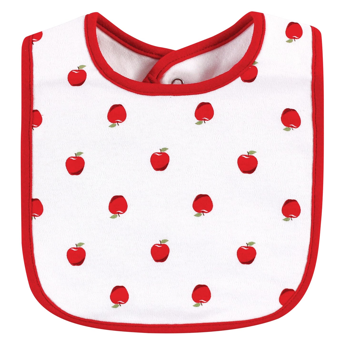 Hudson Baby Unisex Baby Cotton Bib And Headband Or Caps Set, Apple, One Size