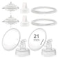 Maymom Pump Parts Compatible With Spectra S2 Spectra S1 Spectra 9 Plus Breastpump, Flange (21Mm) Valve Tubing Backflow Protector