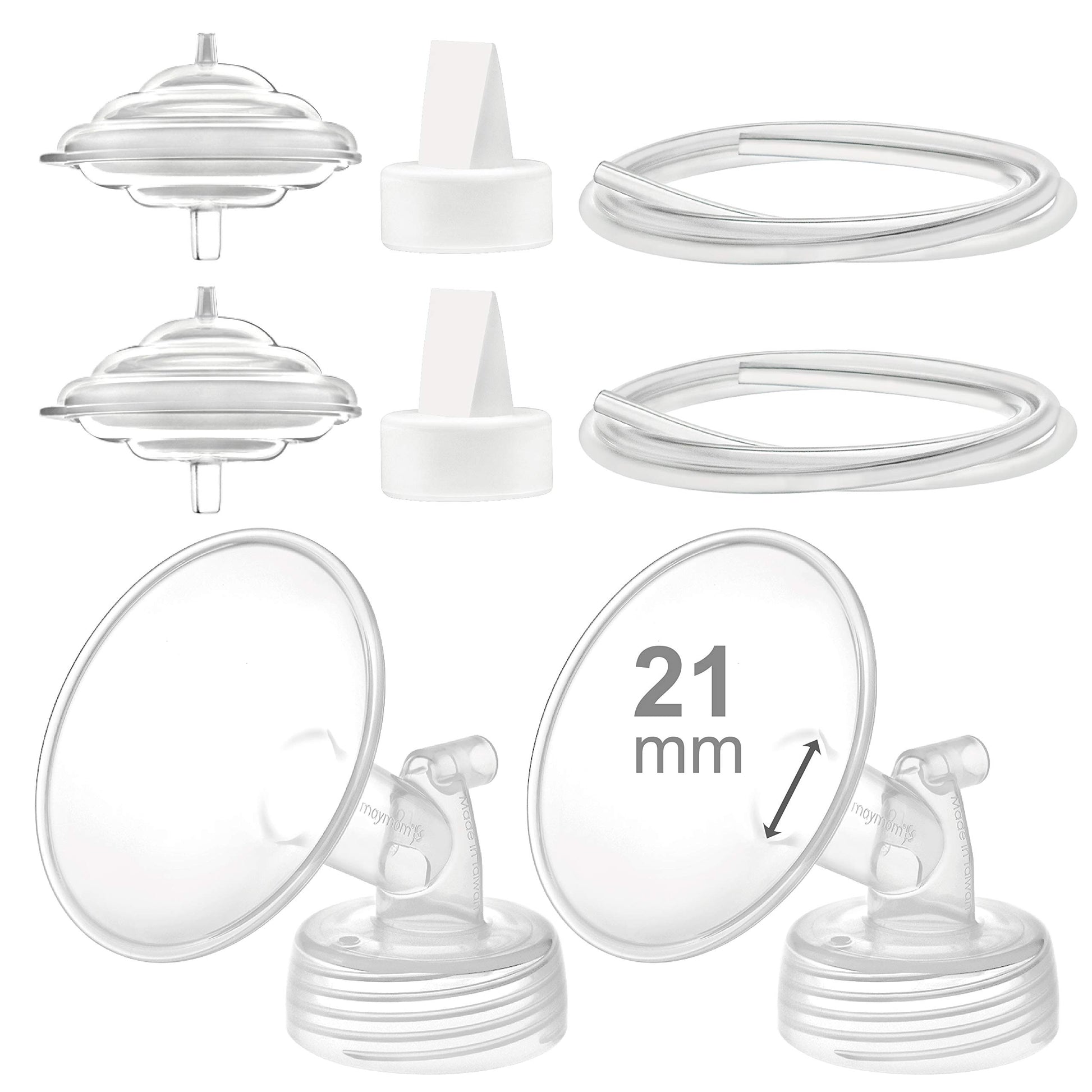 Maymom Pump Parts Compatible With Spectra S2 Spectra S1 Spectra 9 Plus Breastpump, Flange (21Mm) Valve Tubing Backflow Protector