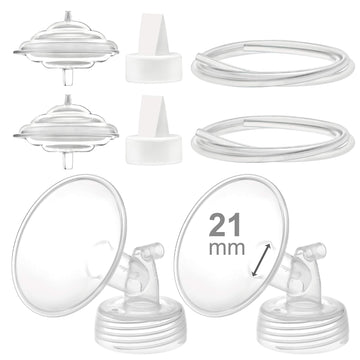 Maymom Pump Parts Compatible With Spectra S2 Spectra S1 Spectra 9 Plus Breastpump, Flange (21Mm) Valve Tubing Backflow Protector