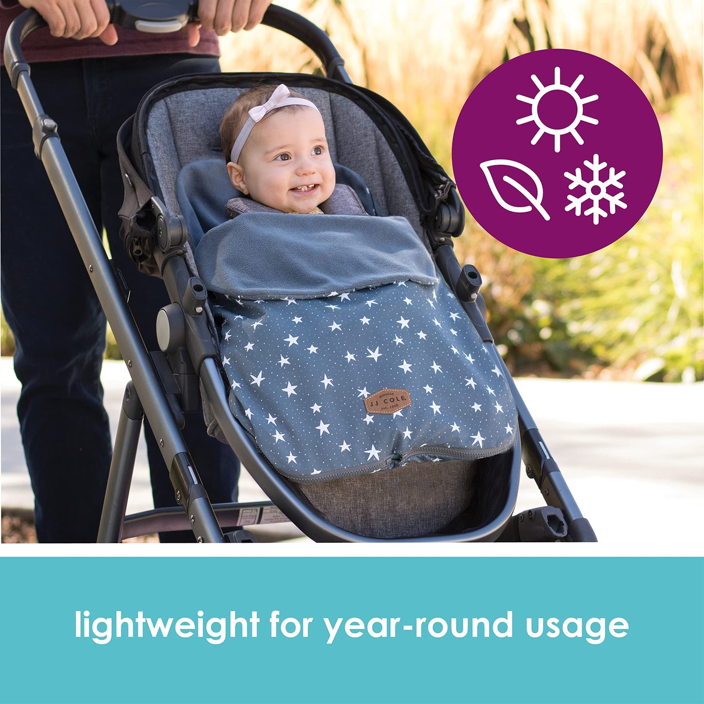 Jj Cole Baby Bundle 365 - Baby Car Seat Cover & Stroller Accessory - Lightweight Baby Bunting For Year Round Comfort