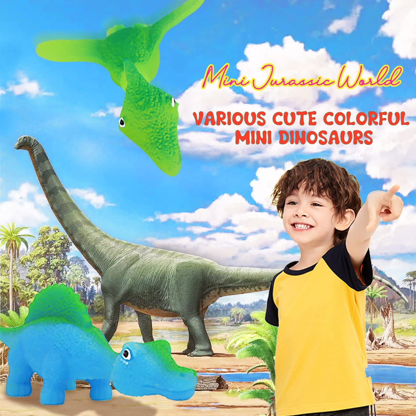 30 Pcs Slingshot Dinosaur Finger Toys, catapult toys as fun as slingshot chicken, cute shapes, more colors, Great for Flying Gam