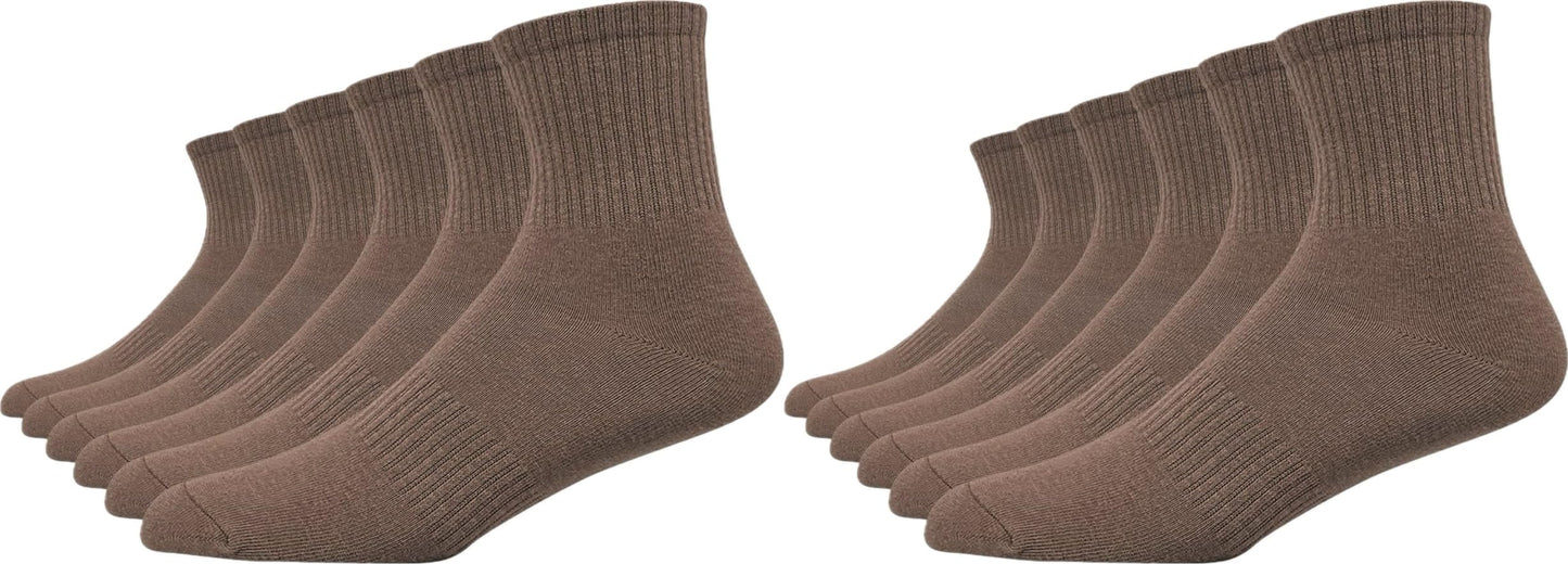 Mukhaksh (Pack Of 4 Pairs = 8 Socks Men Winter Woolen Warm Brown Ankle Length Socks