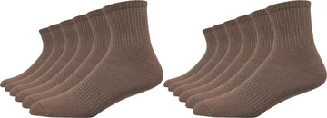 Mukhaksh (Pack Of 4 Pairs = 8 Socks Men Winter Woolen Warm Brown Ankle Length Socks