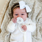 Ryan & Rose Cutie Clip Braiden Pacifier Clip - Braided Silicone (White)
