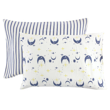Touched By Nature Unisex Baby And Toddler Organic Cotton Toddler Pillowcase, Moon, One Size