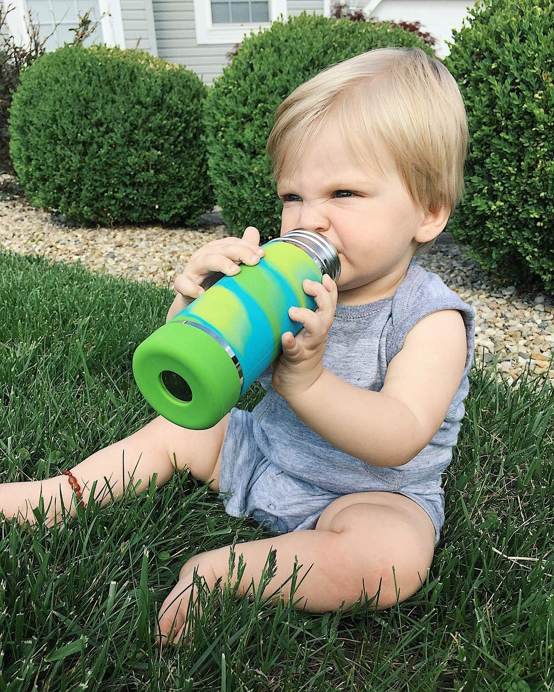 Pura Kiki Silicone Bottle Bumper - Plastic-Free, Medical-Grade, Dishwasher Safe, Protective, Leakproof Cover & Anti-Slip Bottom
