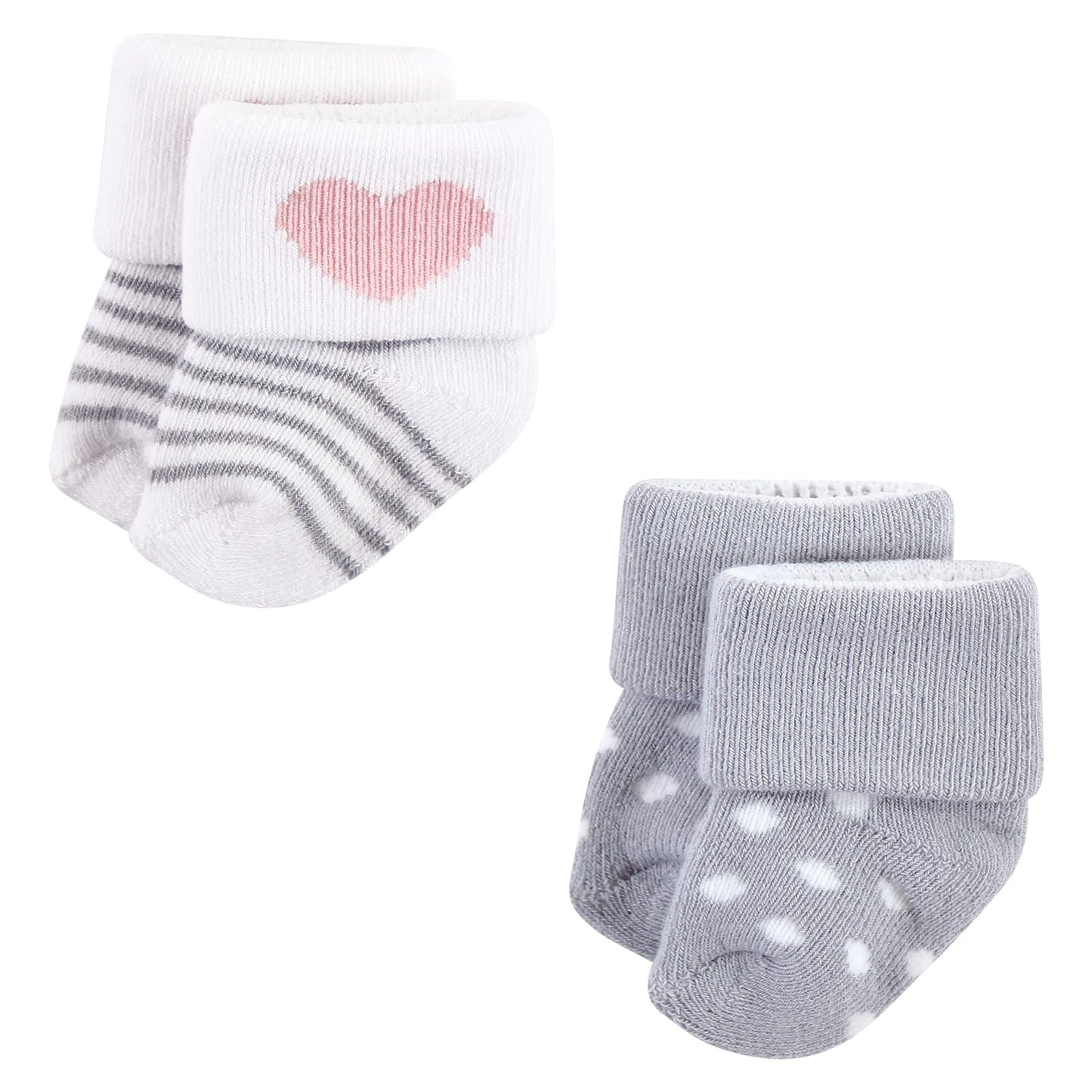 Hudson Baby Baby Girls Cotton Rich Newborn And Terry Socks, Strawberry 12-Pack, 0-6 Months Us