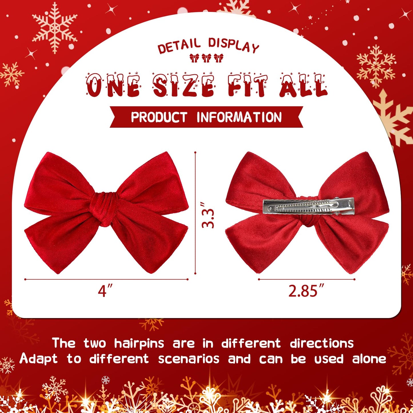 Velvet Hair Bows Alligator Clips For Girls Red Bow Clip For Hair Bowknot Alligator Barrettes Baby Girls Hair Accessories Red Bow