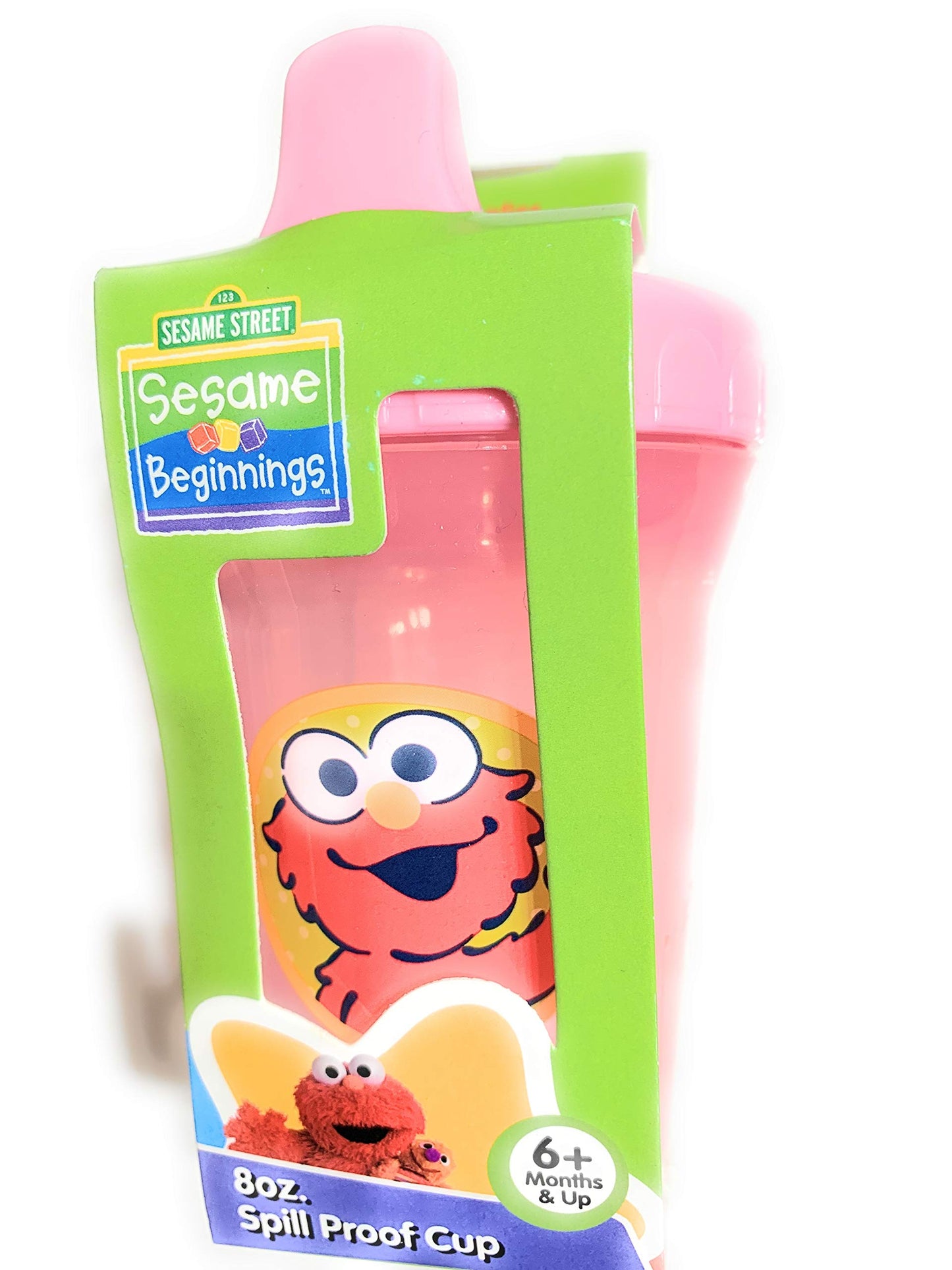 Sesame Street Sesame Beginnings 8Oz. Spill Proof Cups - Elmo, Pink
