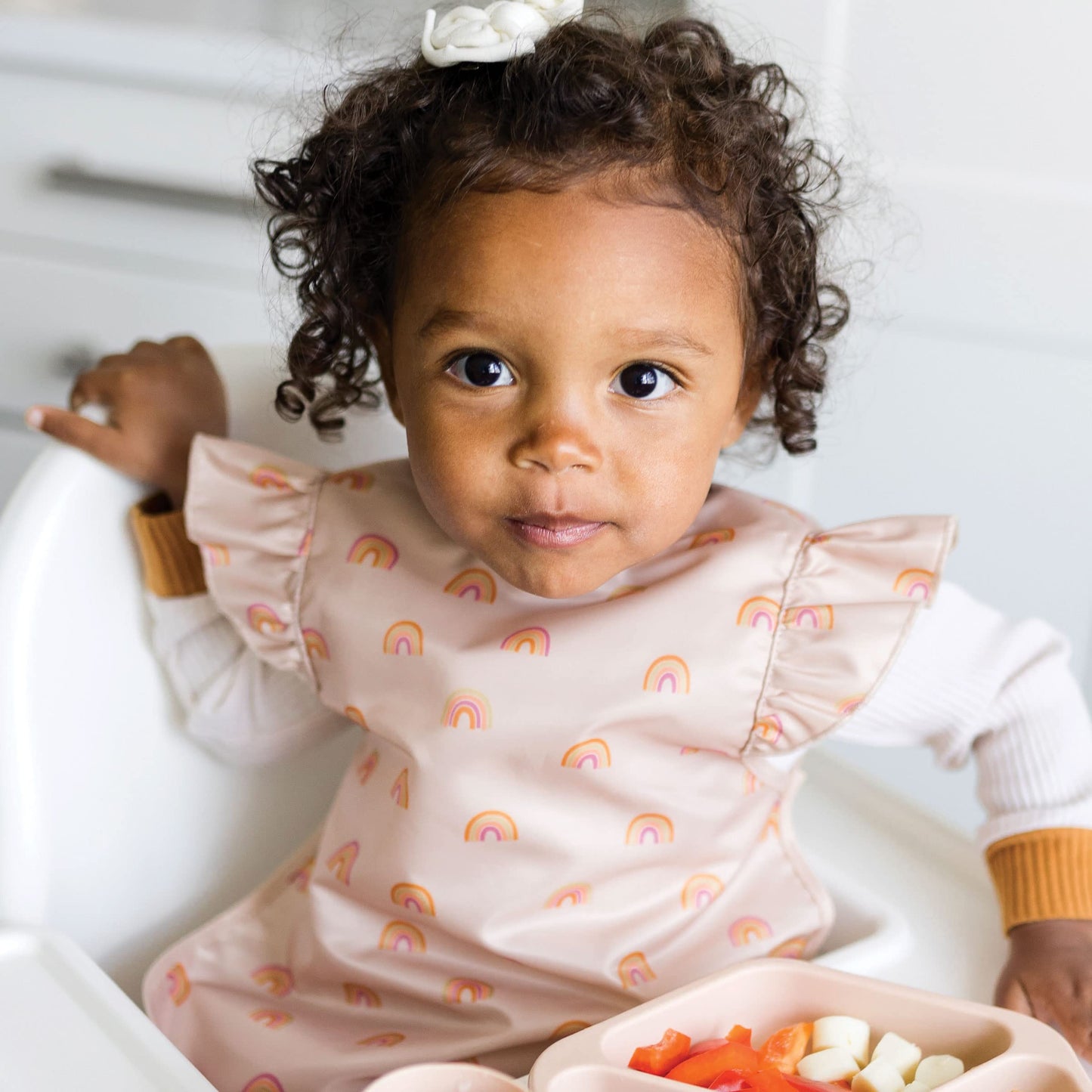 Tiny Twinkle Mess Proof Baby Bib - Waterproof Apron Machine Washable Pvc, Bpa, & Phthalate Free Great Travel For Eating Food Bib
