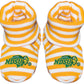 North Dakota State University Ndsu Bisons Newborn Baby Striped Bootie Sock