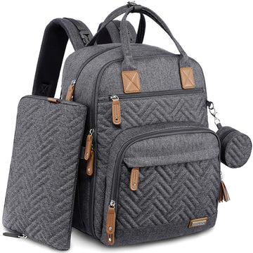 Iniuniu Diaper Bag Backpack, 4 In 1 Kit Large Unisex Baby Bags For Boys Girls, Waterproof Travel Back Pack With Pouch, Washable
