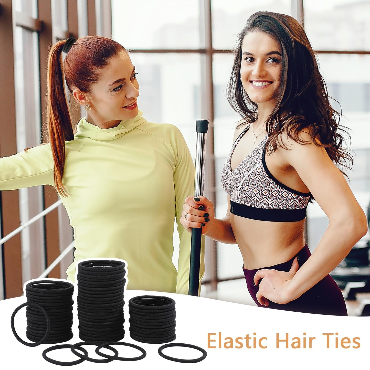 150Pcs Elastic Hair Ties, No Crease Hair Ponytail Holders For Women, Men, Girls And Boys, Large No Damage Hair Ties For Thick Th