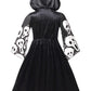 Yolsun Skeleton Ghost Witch Costume For Girls, Glow In The Dark, Halloween Fearsome Costume(6-8 Years)