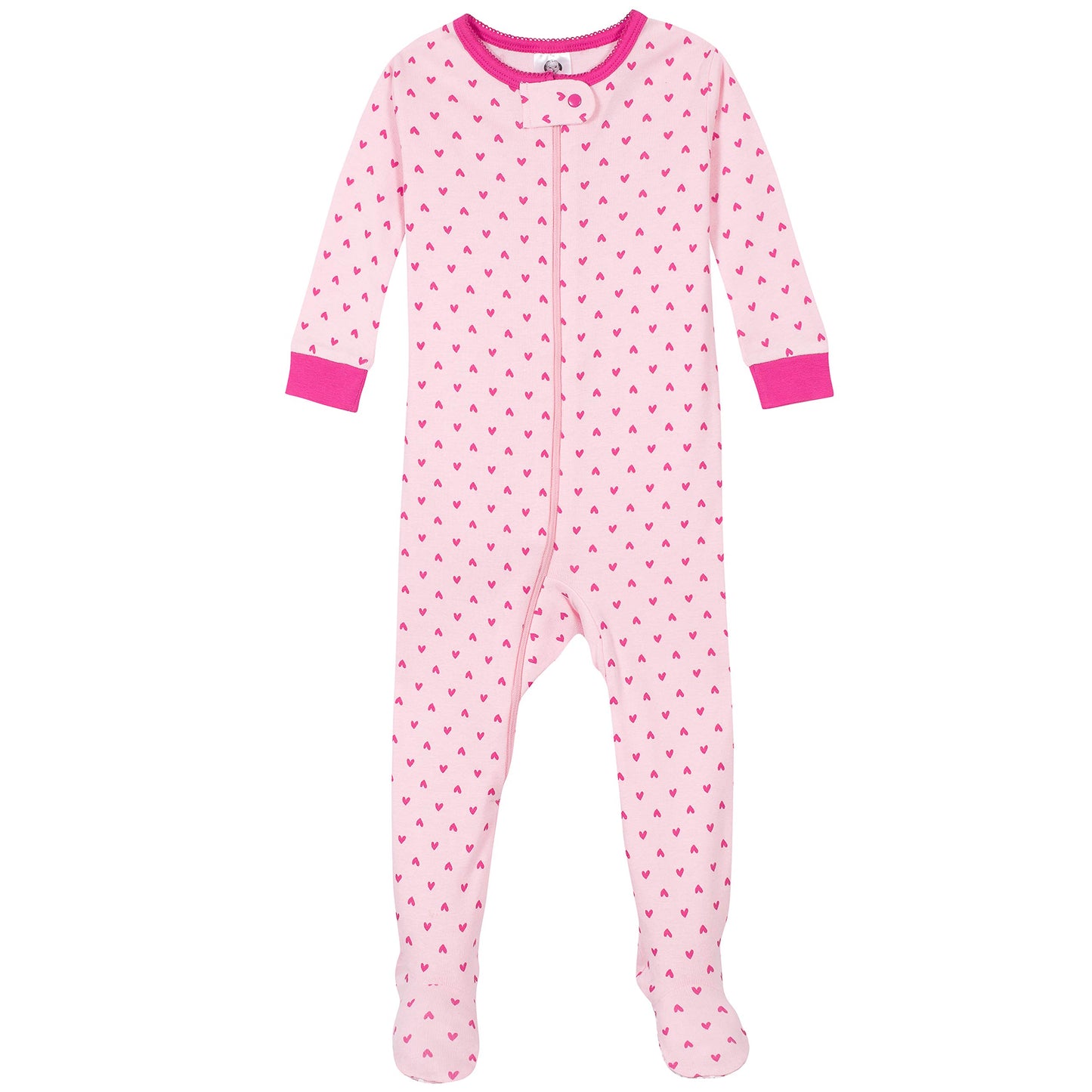 Gerber Baby Girls' 2-Pack Footed Pajamas, Rainbows Pink, 9 Months