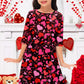 Girls Valentine'S Heart Outfit Red Pink Love Print Dress Crewneck Fashion Gift Skater Dresses 5-6 Years