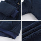 Newborn Infant Baby Boys Girls Cartoon Fleece Hooded Jacket Coat With Ears Warm Outwear Coat Zipper Up (9-12M, Navy Blue)