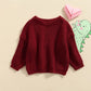 Infant Toddler Baby Girl Boy Knit Sweater Pullover Sweatshirt Warm Long Sleeve Shirt Tops Knitted Fall Winter Clothes (Red, 3-4T