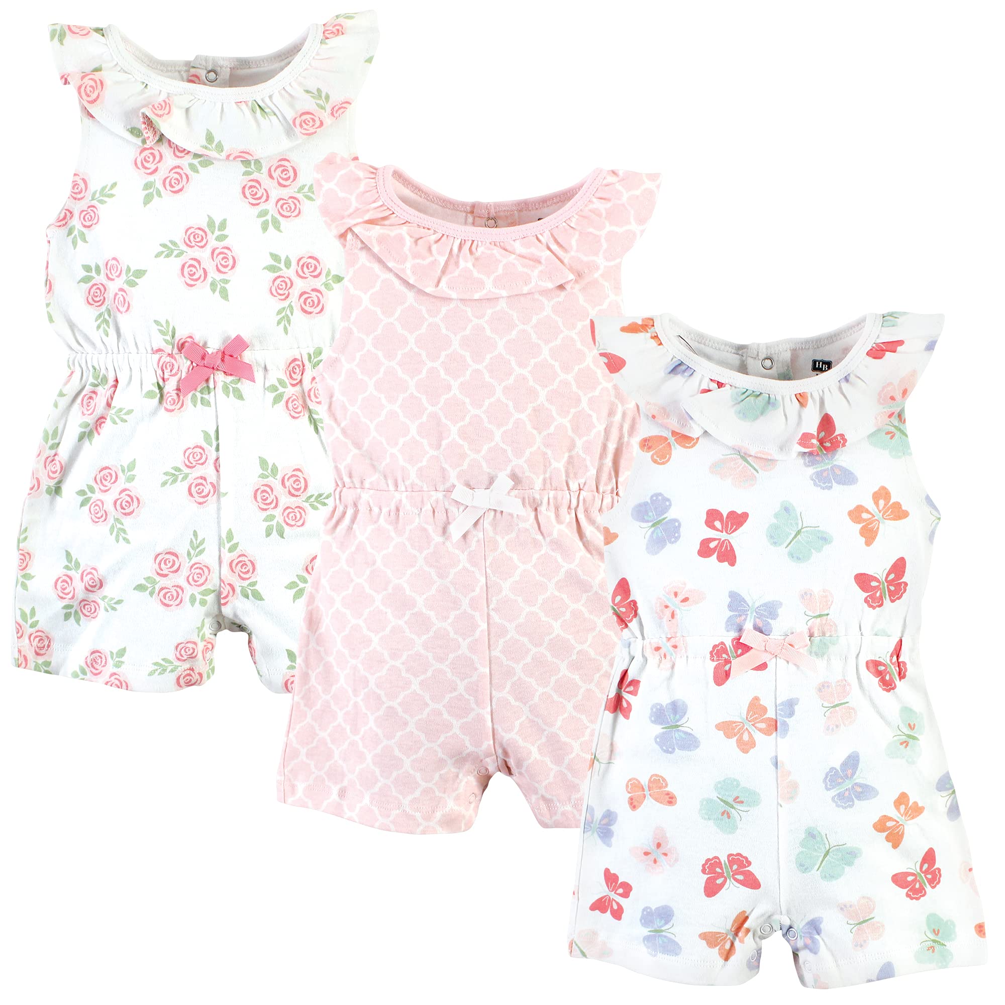 Hudson Baby Unisex Baby Cotton Rompers, Butterflies, 3-6 Months – WBBAPB097GBF77S