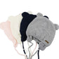 Bestjybt Baby Hat Cute Bear Infant Toddler Earflap Fleece Lined Beanie Warm Caps For Fall Winter (Grey-B, 0-6 Months)