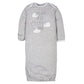 Gerber Unisex Baby Boy And Girls 4-Pack Sleeper Gown Sheep Grey Preemie